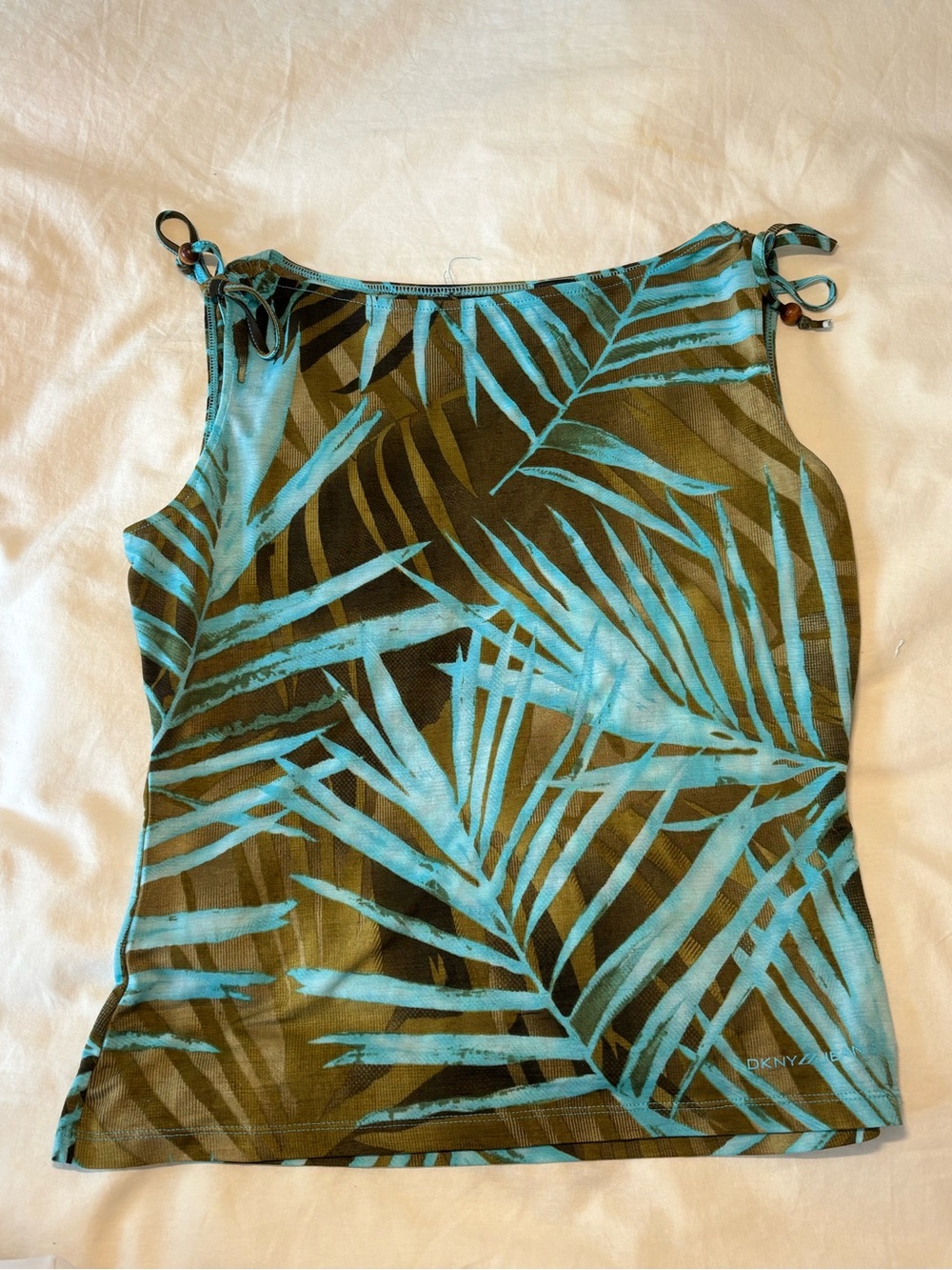 Vintage dkny top in teal and olive